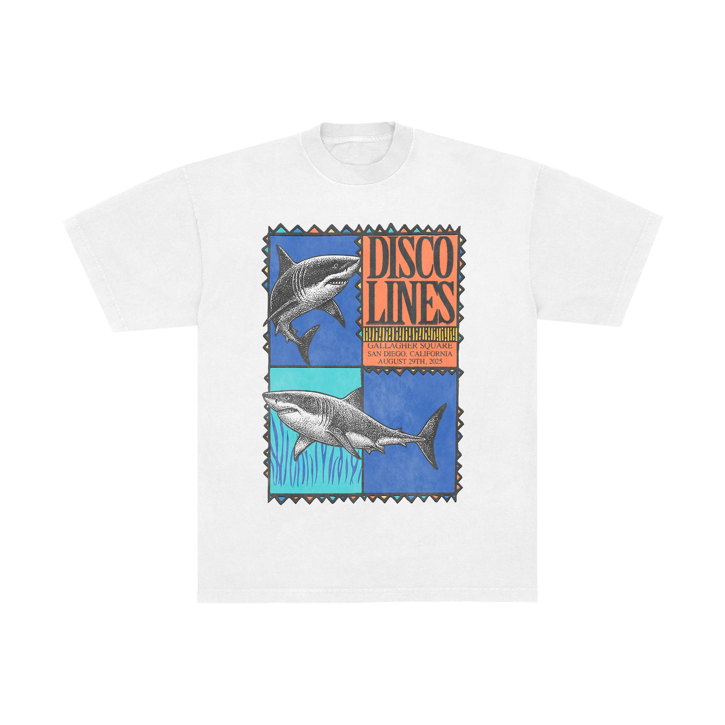 Disco Lines Gallagher Square Tee