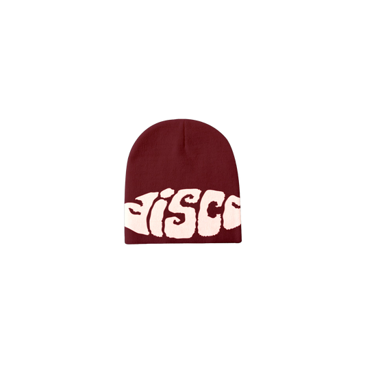 Disco Maroon Beanie