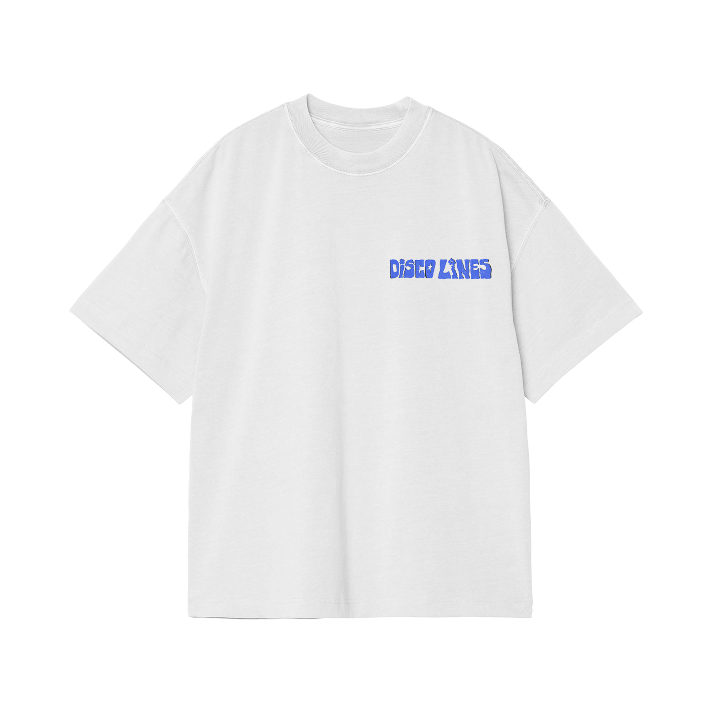 Disco Lines Stacked Tee (White)