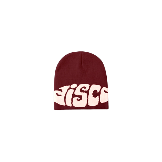 Disco Maroon Beanie