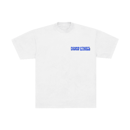 Disco Lines Stacked Tee (White)